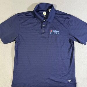 Callaway X Series Michelob ULTRA Golf Polo Shirt Mens Size XL‎ Navy Blue